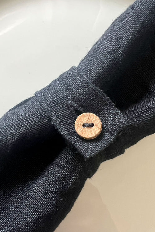 Classic Black Linen Napkin
