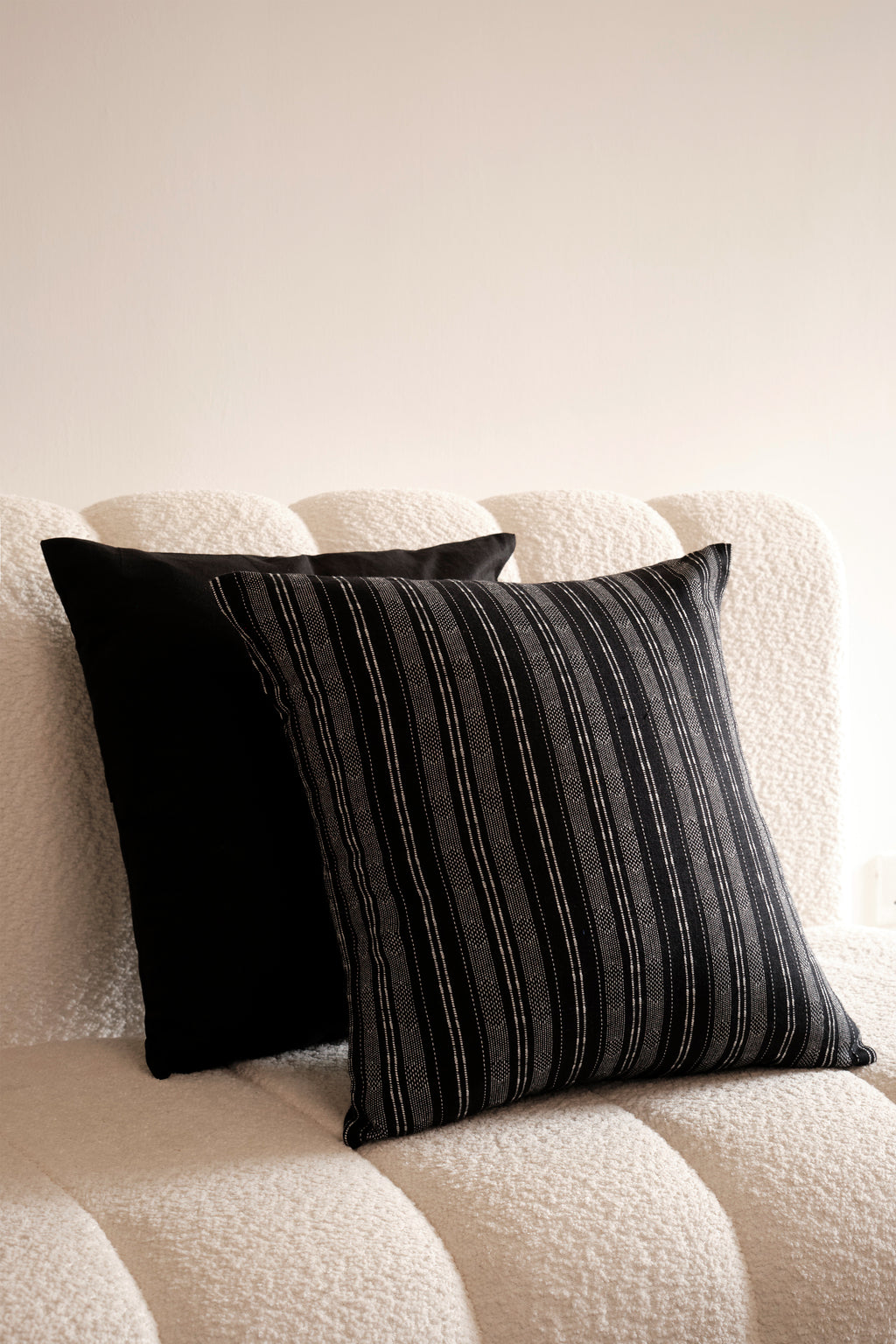 Monochrome Muse Cushion Covers - Black - Set of 2