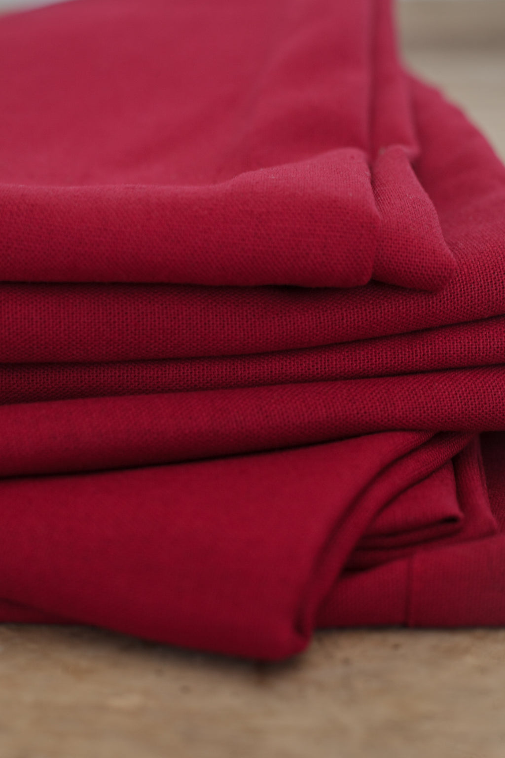 Crimson Linen Blend Runner