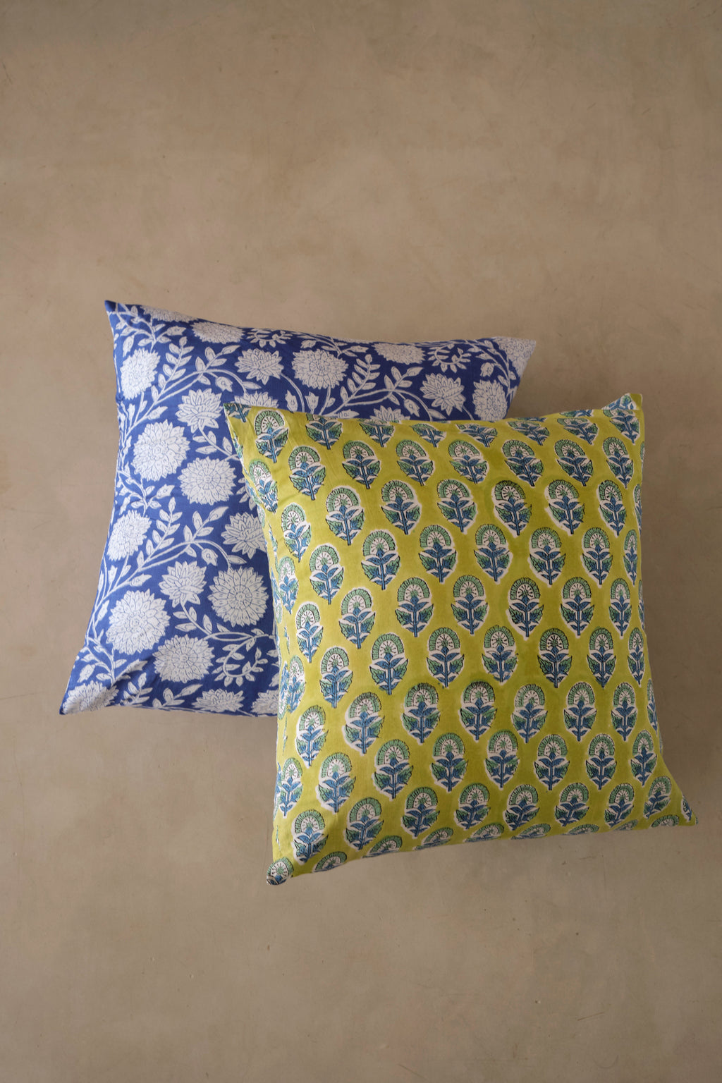 Lime Sprigs Cushion Covers - Set of 2