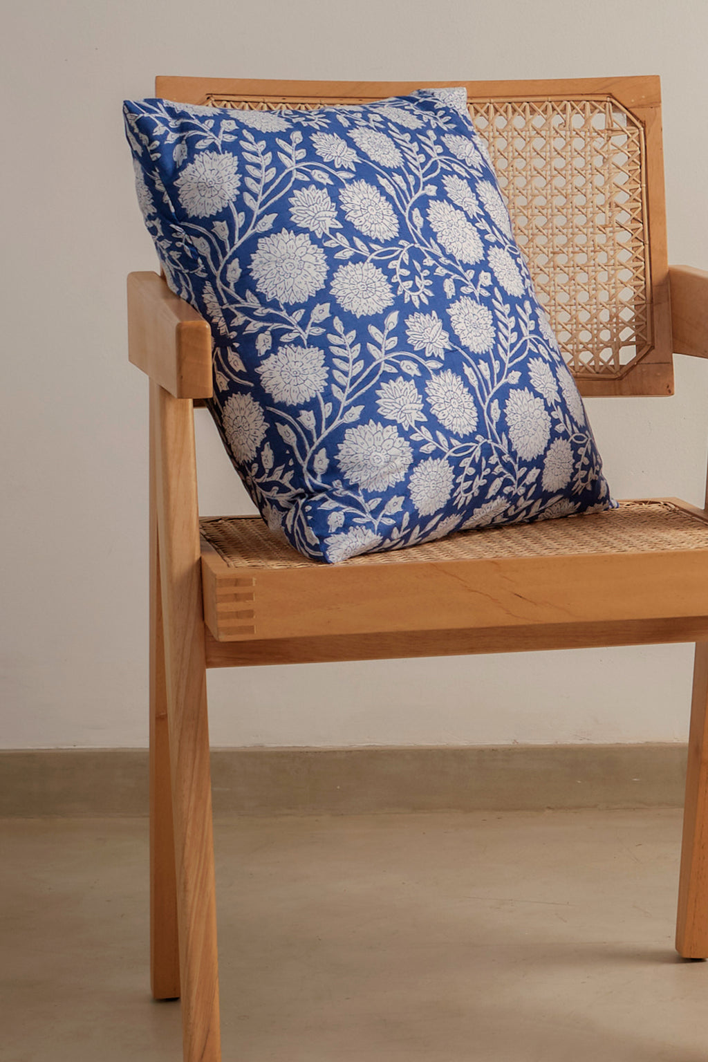 Blue Dahlia Cushion Covers - Set of 2