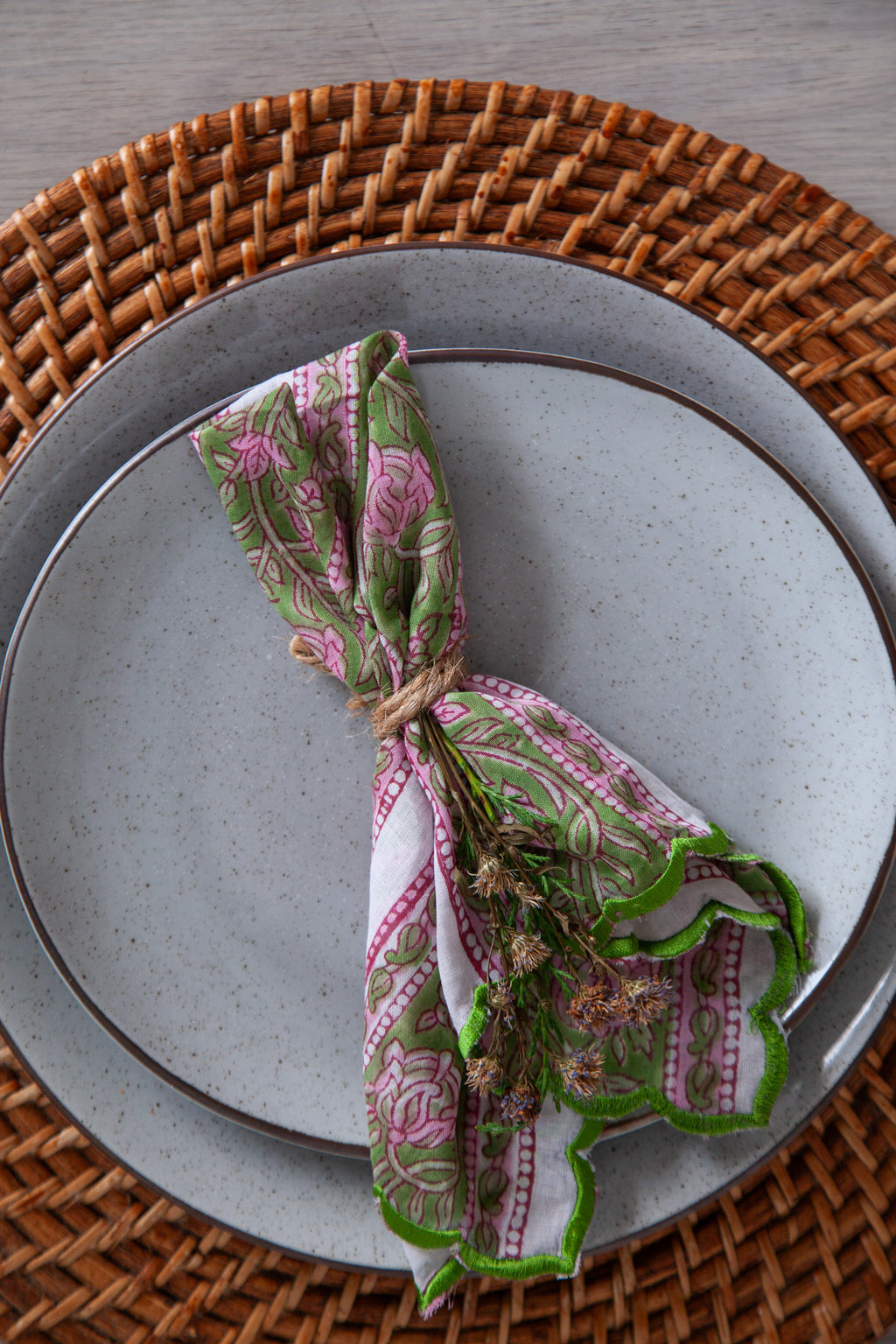Garden Stripe Napkins - Set of 4