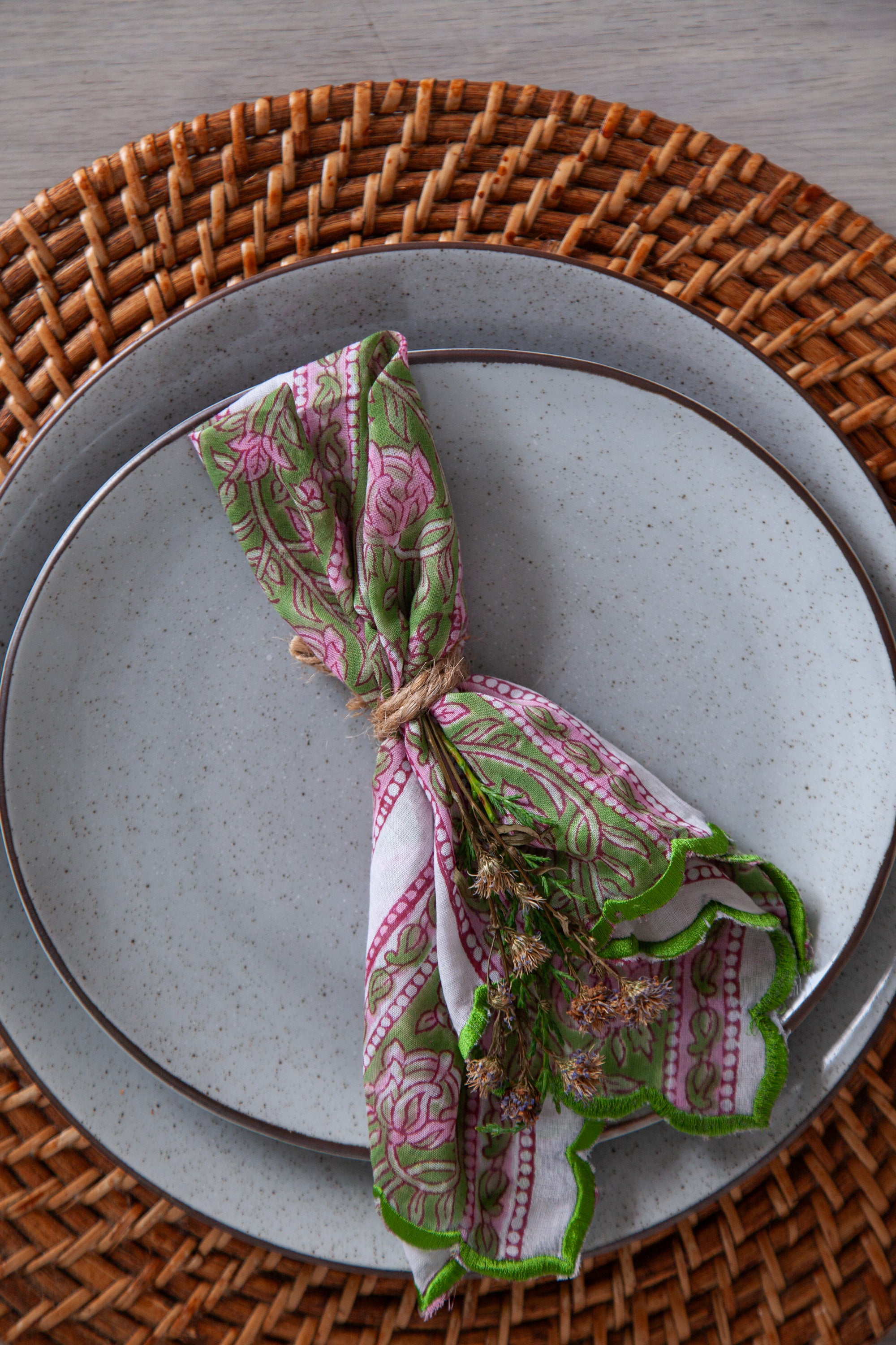 Garden Stripe Napkins - Set of 4