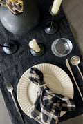 Classic Black Linen Runner