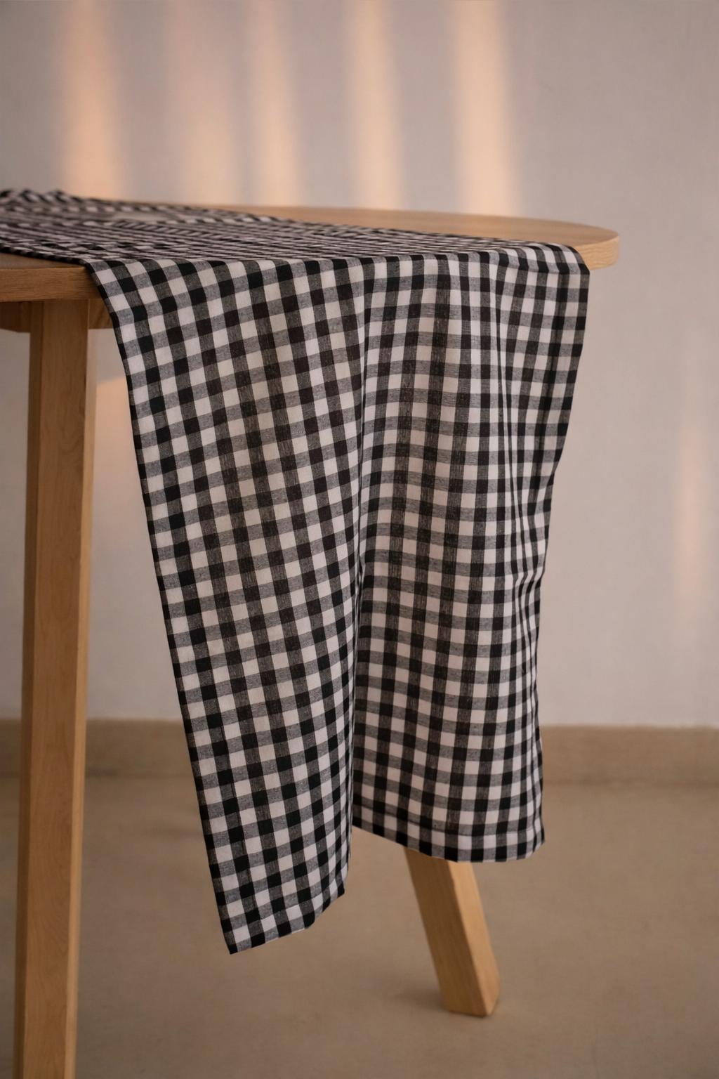 Classic Check Linen Blend Runner