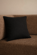Black Linen Blend Cushion Covers - Set of 2