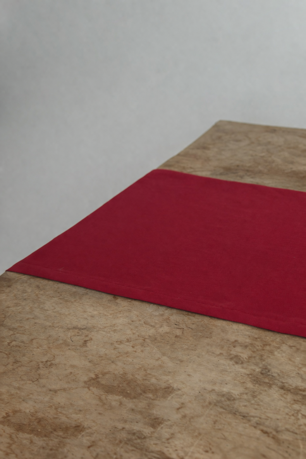 Crimson Linen Blend Runner